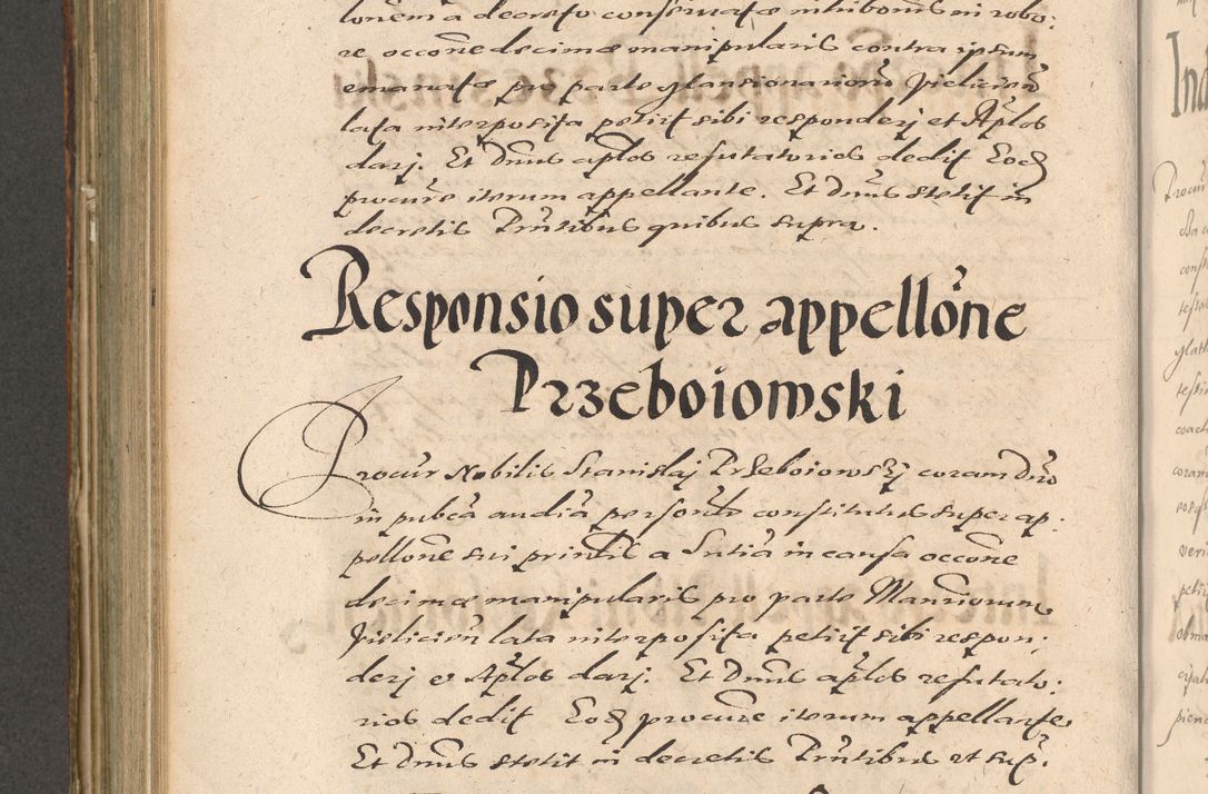 Zdjęcie nr 660 dla obiektu archiwalnego: Illustrissimo et Reverendissimo in Christo Patre Domino Domino Petro Tylicki Dei et Apostolice Sedis Gratia Episcopo Cracoviensis Duce Severiensis Acta actorum causarum sententiarum tam interloquutoriarum quam definitivarum decretorum obligationum, quietationum, recognitionum, constitutionum procuratorum etc. etc. coram Admodum Reverendo Domino Thoma Oborski I. V. Doctore Canonico Vicario in Spiritualibus et Officiali generali Cracoviensis in anno Domini Millesimo Sexcentessimo Decimoquarto Cuius Indictio duodecima Pontificus SS. D. N. D. Pauli Divina providentia Papae quinti Anno decimo foeliciter incipiunt
