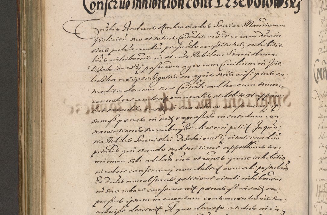 Zdjęcie nr 656 dla obiektu archiwalnego: Illustrissimo et Reverendissimo in Christo Patre Domino Domino Petro Tylicki Dei et Apostolice Sedis Gratia Episcopo Cracoviensis Duce Severiensis Acta actorum causarum sententiarum tam interloquutoriarum quam definitivarum decretorum obligationum, quietationum, recognitionum, constitutionum procuratorum etc. etc. coram Admodum Reverendo Domino Thoma Oborski I. V. Doctore Canonico Vicario in Spiritualibus et Officiali generali Cracoviensis in anno Domini Millesimo Sexcentessimo Decimoquarto Cuius Indictio duodecima Pontificus SS. D. N. D. Pauli Divina providentia Papae quinti Anno decimo foeliciter incipiunt