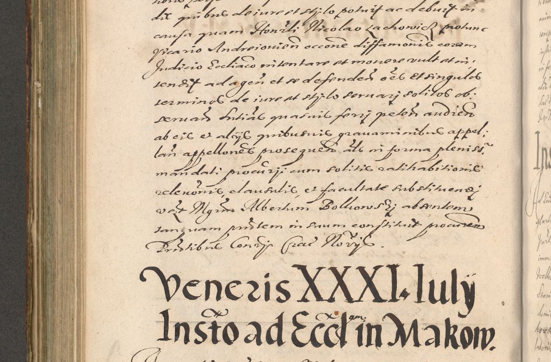Zdjęcie nr 632 dla obiektu archiwalnego: Illustrissimo et Reverendissimo in Christo Patre Domino Domino Petro Tylicki Dei et Apostolice Sedis Gratia Episcopo Cracoviensis Duce Severiensis Acta actorum causarum sententiarum tam interloquutoriarum quam definitivarum decretorum obligationum, quietationum, recognitionum, constitutionum procuratorum etc. etc. coram Admodum Reverendo Domino Thoma Oborski I. V. Doctore Canonico Vicario in Spiritualibus et Officiali generali Cracoviensis in anno Domini Millesimo Sexcentessimo Decimoquarto Cuius Indictio duodecima Pontificus SS. D. N. D. Pauli Divina providentia Papae quinti Anno decimo foeliciter incipiunt