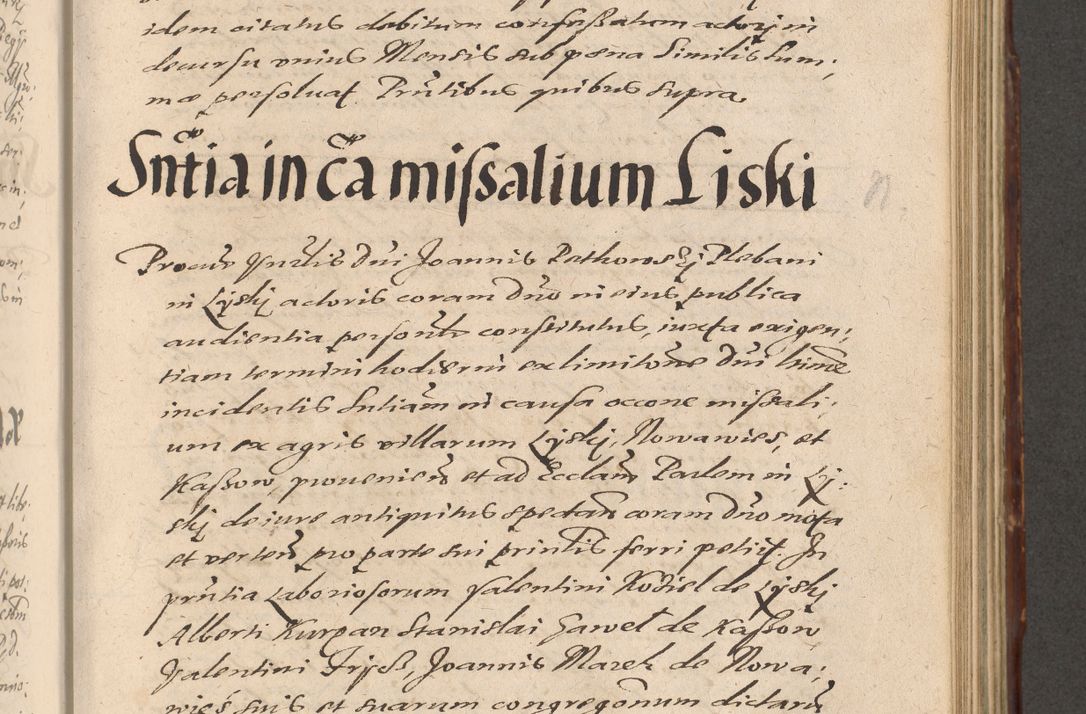 Zdjęcie nr 621 dla obiektu archiwalnego: Illustrissimo et Reverendissimo in Christo Patre Domino Domino Petro Tylicki Dei et Apostolice Sedis Gratia Episcopo Cracoviensis Duce Severiensis Acta actorum causarum sententiarum tam interloquutoriarum quam definitivarum decretorum obligationum, quietationum, recognitionum, constitutionum procuratorum etc. etc. coram Admodum Reverendo Domino Thoma Oborski I. V. Doctore Canonico Vicario in Spiritualibus et Officiali generali Cracoviensis in anno Domini Millesimo Sexcentessimo Decimoquarto Cuius Indictio duodecima Pontificus SS. D. N. D. Pauli Divina providentia Papae quinti Anno decimo foeliciter incipiunt