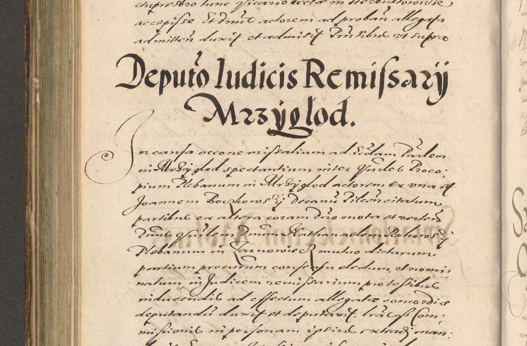 Zdjęcie nr 624 dla obiektu archiwalnego: Illustrissimo et Reverendissimo in Christo Patre Domino Domino Petro Tylicki Dei et Apostolice Sedis Gratia Episcopo Cracoviensis Duce Severiensis Acta actorum causarum sententiarum tam interloquutoriarum quam definitivarum decretorum obligationum, quietationum, recognitionum, constitutionum procuratorum etc. etc. coram Admodum Reverendo Domino Thoma Oborski I. V. Doctore Canonico Vicario in Spiritualibus et Officiali generali Cracoviensis in anno Domini Millesimo Sexcentessimo Decimoquarto Cuius Indictio duodecima Pontificus SS. D. N. D. Pauli Divina providentia Papae quinti Anno decimo foeliciter incipiunt