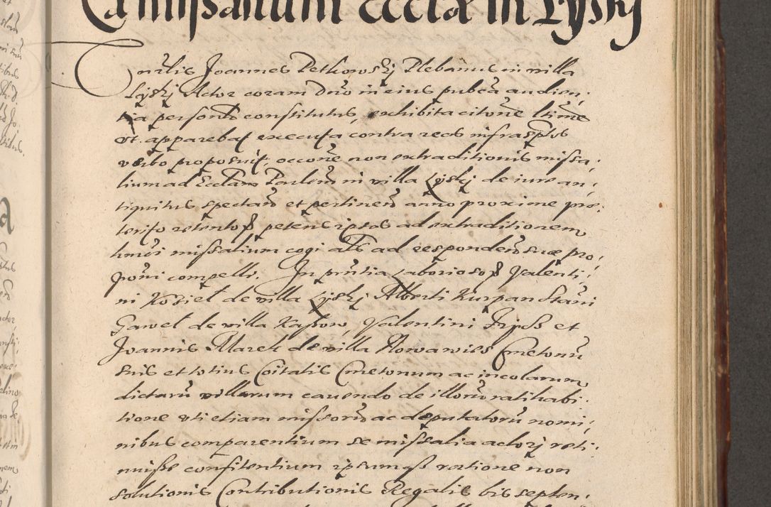 Zdjęcie nr 611 dla obiektu archiwalnego: Illustrissimo et Reverendissimo in Christo Patre Domino Domino Petro Tylicki Dei et Apostolice Sedis Gratia Episcopo Cracoviensis Duce Severiensis Acta actorum causarum sententiarum tam interloquutoriarum quam definitivarum decretorum obligationum, quietationum, recognitionum, constitutionum procuratorum etc. etc. coram Admodum Reverendo Domino Thoma Oborski I. V. Doctore Canonico Vicario in Spiritualibus et Officiali generali Cracoviensis in anno Domini Millesimo Sexcentessimo Decimoquarto Cuius Indictio duodecima Pontificus SS. D. N. D. Pauli Divina providentia Papae quinti Anno decimo foeliciter incipiunt