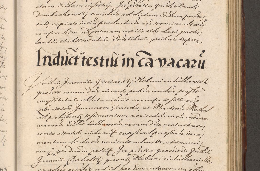 Zdjęcie nr 603 dla obiektu archiwalnego: Illustrissimo et Reverendissimo in Christo Patre Domino Domino Petro Tylicki Dei et Apostolice Sedis Gratia Episcopo Cracoviensis Duce Severiensis Acta actorum causarum sententiarum tam interloquutoriarum quam definitivarum decretorum obligationum, quietationum, recognitionum, constitutionum procuratorum etc. etc. coram Admodum Reverendo Domino Thoma Oborski I. V. Doctore Canonico Vicario in Spiritualibus et Officiali generali Cracoviensis in anno Domini Millesimo Sexcentessimo Decimoquarto Cuius Indictio duodecima Pontificus SS. D. N. D. Pauli Divina providentia Papae quinti Anno decimo foeliciter incipiunt