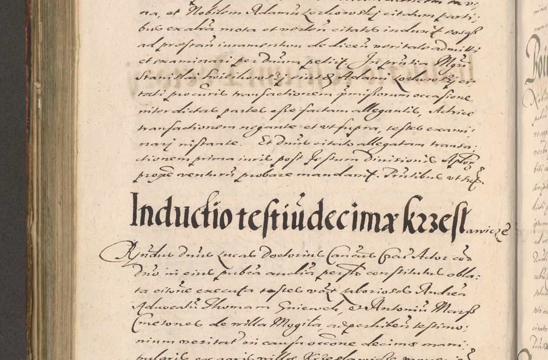 Zdjęcie nr 590 dla obiektu archiwalnego: Illustrissimo et Reverendissimo in Christo Patre Domino Domino Petro Tylicki Dei et Apostolice Sedis Gratia Episcopo Cracoviensis Duce Severiensis Acta actorum causarum sententiarum tam interloquutoriarum quam definitivarum decretorum obligationum, quietationum, recognitionum, constitutionum procuratorum etc. etc. coram Admodum Reverendo Domino Thoma Oborski I. V. Doctore Canonico Vicario in Spiritualibus et Officiali generali Cracoviensis in anno Domini Millesimo Sexcentessimo Decimoquarto Cuius Indictio duodecima Pontificus SS. D. N. D. Pauli Divina providentia Papae quinti Anno decimo foeliciter incipiunt