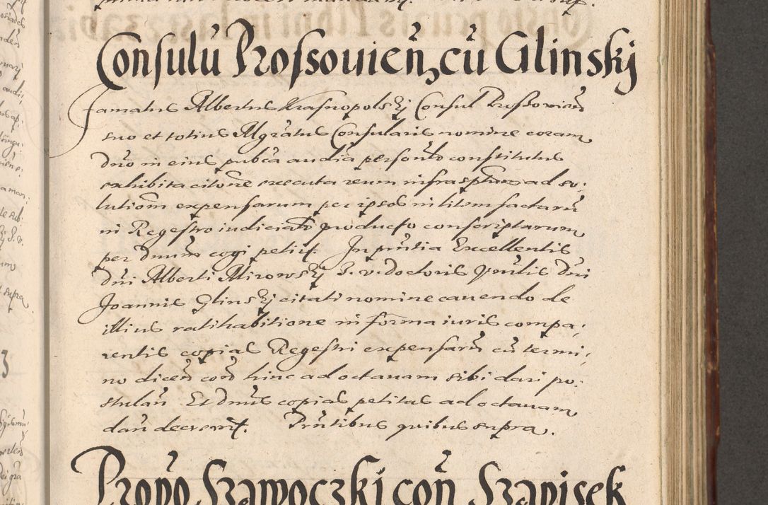Zdjęcie nr 577 dla obiektu archiwalnego: Illustrissimo et Reverendissimo in Christo Patre Domino Domino Petro Tylicki Dei et Apostolice Sedis Gratia Episcopo Cracoviensis Duce Severiensis Acta actorum causarum sententiarum tam interloquutoriarum quam definitivarum decretorum obligationum, quietationum, recognitionum, constitutionum procuratorum etc. etc. coram Admodum Reverendo Domino Thoma Oborski I. V. Doctore Canonico Vicario in Spiritualibus et Officiali generali Cracoviensis in anno Domini Millesimo Sexcentessimo Decimoquarto Cuius Indictio duodecima Pontificus SS. D. N. D. Pauli Divina providentia Papae quinti Anno decimo foeliciter incipiunt