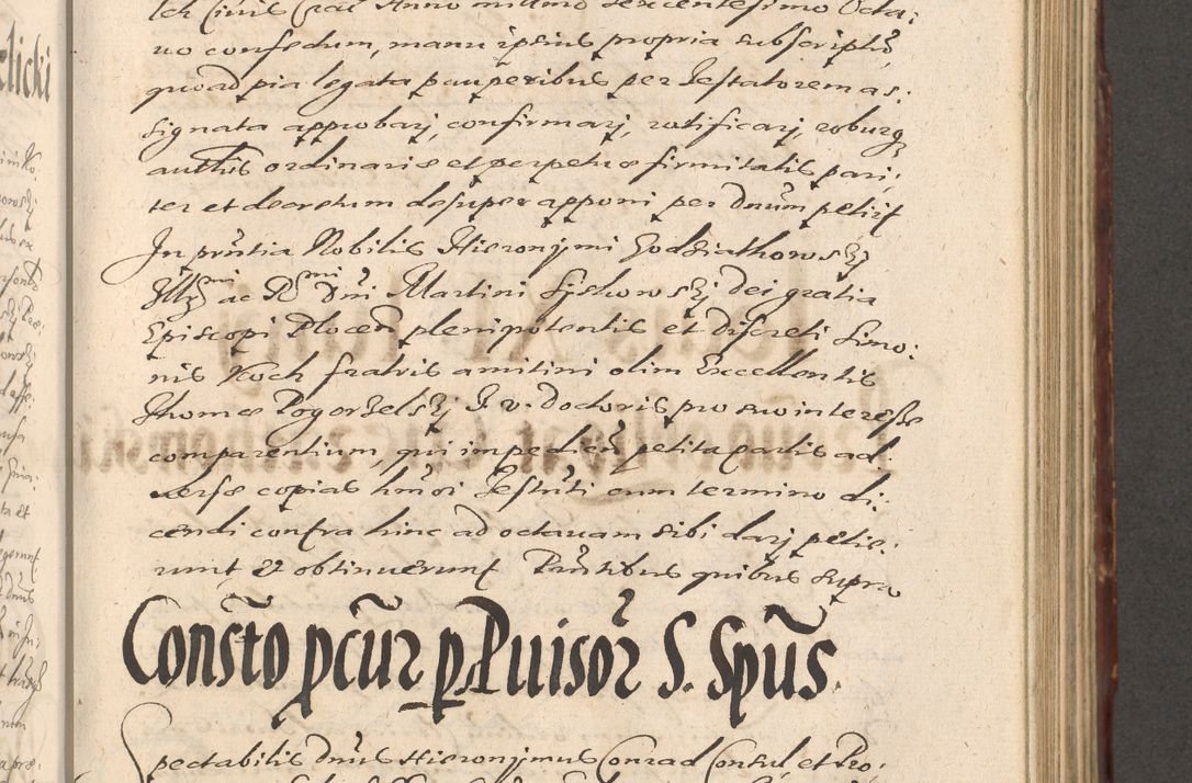 Zdjęcie nr 561 dla obiektu archiwalnego: Illustrissimo et Reverendissimo in Christo Patre Domino Domino Petro Tylicki Dei et Apostolice Sedis Gratia Episcopo Cracoviensis Duce Severiensis Acta actorum causarum sententiarum tam interloquutoriarum quam definitivarum decretorum obligationum, quietationum, recognitionum, constitutionum procuratorum etc. etc. coram Admodum Reverendo Domino Thoma Oborski I. V. Doctore Canonico Vicario in Spiritualibus et Officiali generali Cracoviensis in anno Domini Millesimo Sexcentessimo Decimoquarto Cuius Indictio duodecima Pontificus SS. D. N. D. Pauli Divina providentia Papae quinti Anno decimo foeliciter incipiunt