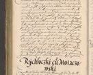 Zdjęcie nr 556 dla obiektu archiwalnego: Illustrissimo et Reverendissimo in Christo Patre Domino Domino Petro Tylicki Dei et Apostolice Sedis Gratia Episcopo Cracoviensis Duce Severiensis Acta actorum causarum sententiarum tam interloquutoriarum quam definitivarum decretorum obligationum, quietationum, recognitionum, constitutionum procuratorum etc. etc. coram Admodum Reverendo Domino Thoma Oborski I. V. Doctore Canonico Vicario in Spiritualibus et Officiali generali Cracoviensis in anno Domini Millesimo Sexcentessimo Decimoquarto Cuius Indictio duodecima Pontificus SS. D. N. D. Pauli Divina providentia Papae quinti Anno decimo foeliciter incipiunt