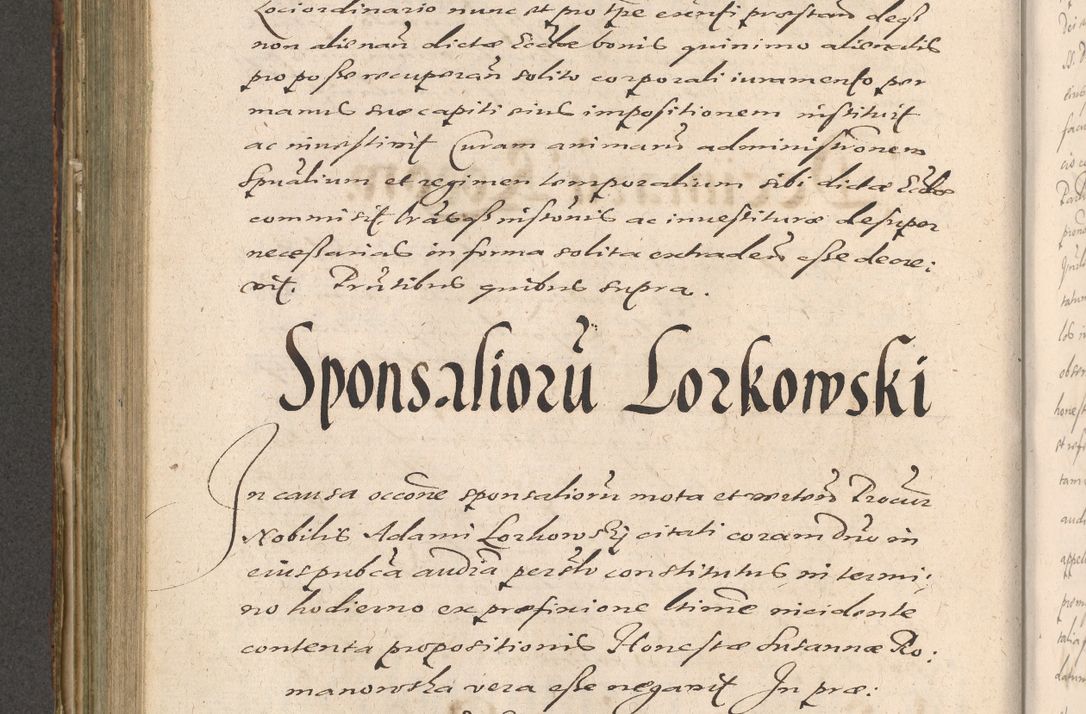 Zdjęcie nr 554 dla obiektu archiwalnego: Illustrissimo et Reverendissimo in Christo Patre Domino Domino Petro Tylicki Dei et Apostolice Sedis Gratia Episcopo Cracoviensis Duce Severiensis Acta actorum causarum sententiarum tam interloquutoriarum quam definitivarum decretorum obligationum, quietationum, recognitionum, constitutionum procuratorum etc. etc. coram Admodum Reverendo Domino Thoma Oborski I. V. Doctore Canonico Vicario in Spiritualibus et Officiali generali Cracoviensis in anno Domini Millesimo Sexcentessimo Decimoquarto Cuius Indictio duodecima Pontificus SS. D. N. D. Pauli Divina providentia Papae quinti Anno decimo foeliciter incipiunt