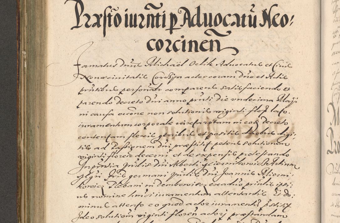 Zdjęcie nr 550 dla obiektu archiwalnego: Illustrissimo et Reverendissimo in Christo Patre Domino Domino Petro Tylicki Dei et Apostolice Sedis Gratia Episcopo Cracoviensis Duce Severiensis Acta actorum causarum sententiarum tam interloquutoriarum quam definitivarum decretorum obligationum, quietationum, recognitionum, constitutionum procuratorum etc. etc. coram Admodum Reverendo Domino Thoma Oborski I. V. Doctore Canonico Vicario in Spiritualibus et Officiali generali Cracoviensis in anno Domini Millesimo Sexcentessimo Decimoquarto Cuius Indictio duodecima Pontificus SS. D. N. D. Pauli Divina providentia Papae quinti Anno decimo foeliciter incipiunt