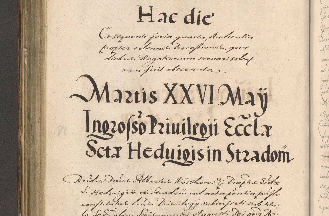 Zdjęcie nr 532 dla obiektu archiwalnego: Illustrissimo et Reverendissimo in Christo Patre Domino Domino Petro Tylicki Dei et Apostolice Sedis Gratia Episcopo Cracoviensis Duce Severiensis Acta actorum causarum sententiarum tam interloquutoriarum quam definitivarum decretorum obligationum, quietationum, recognitionum, constitutionum procuratorum etc. etc. coram Admodum Reverendo Domino Thoma Oborski I. V. Doctore Canonico Vicario in Spiritualibus et Officiali generali Cracoviensis in anno Domini Millesimo Sexcentessimo Decimoquarto Cuius Indictio duodecima Pontificus SS. D. N. D. Pauli Divina providentia Papae quinti Anno decimo foeliciter incipiunt