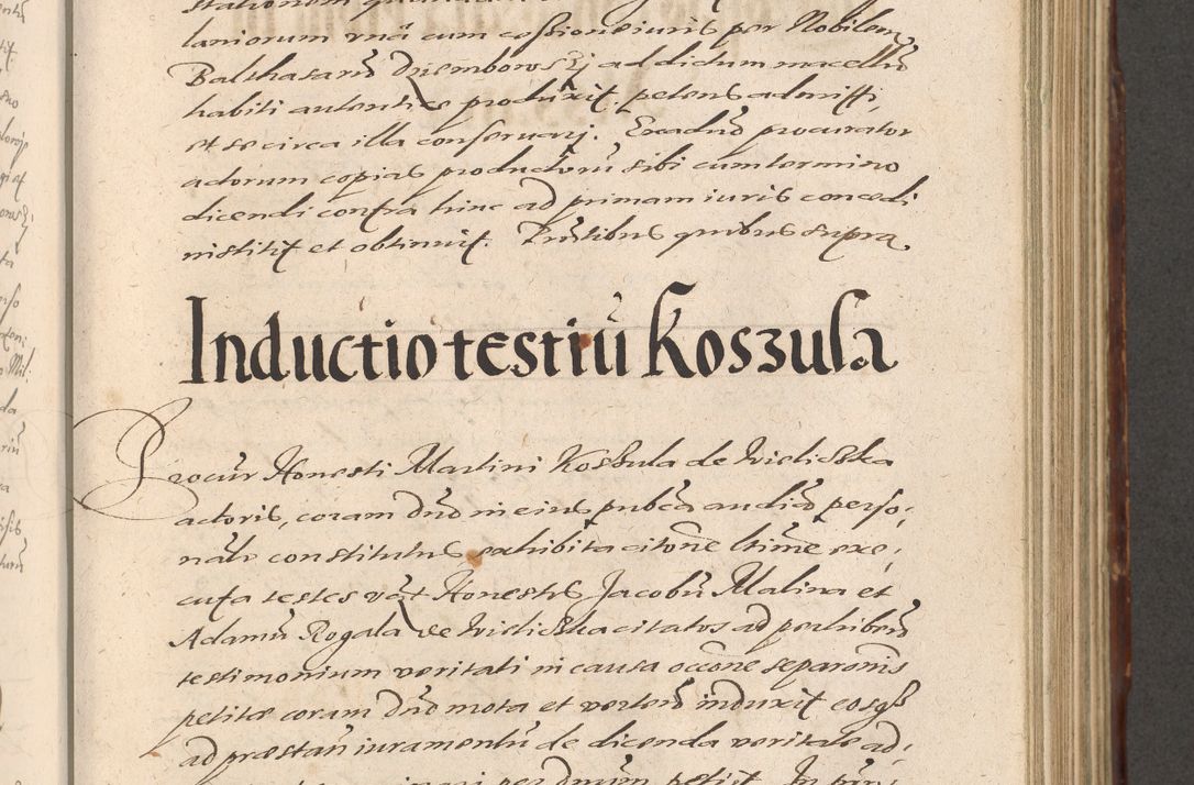 Zdjęcie nr 527 dla obiektu archiwalnego: Illustrissimo et Reverendissimo in Christo Patre Domino Domino Petro Tylicki Dei et Apostolice Sedis Gratia Episcopo Cracoviensis Duce Severiensis Acta actorum causarum sententiarum tam interloquutoriarum quam definitivarum decretorum obligationum, quietationum, recognitionum, constitutionum procuratorum etc. etc. coram Admodum Reverendo Domino Thoma Oborski I. V. Doctore Canonico Vicario in Spiritualibus et Officiali generali Cracoviensis in anno Domini Millesimo Sexcentessimo Decimoquarto Cuius Indictio duodecima Pontificus SS. D. N. D. Pauli Divina providentia Papae quinti Anno decimo foeliciter incipiunt