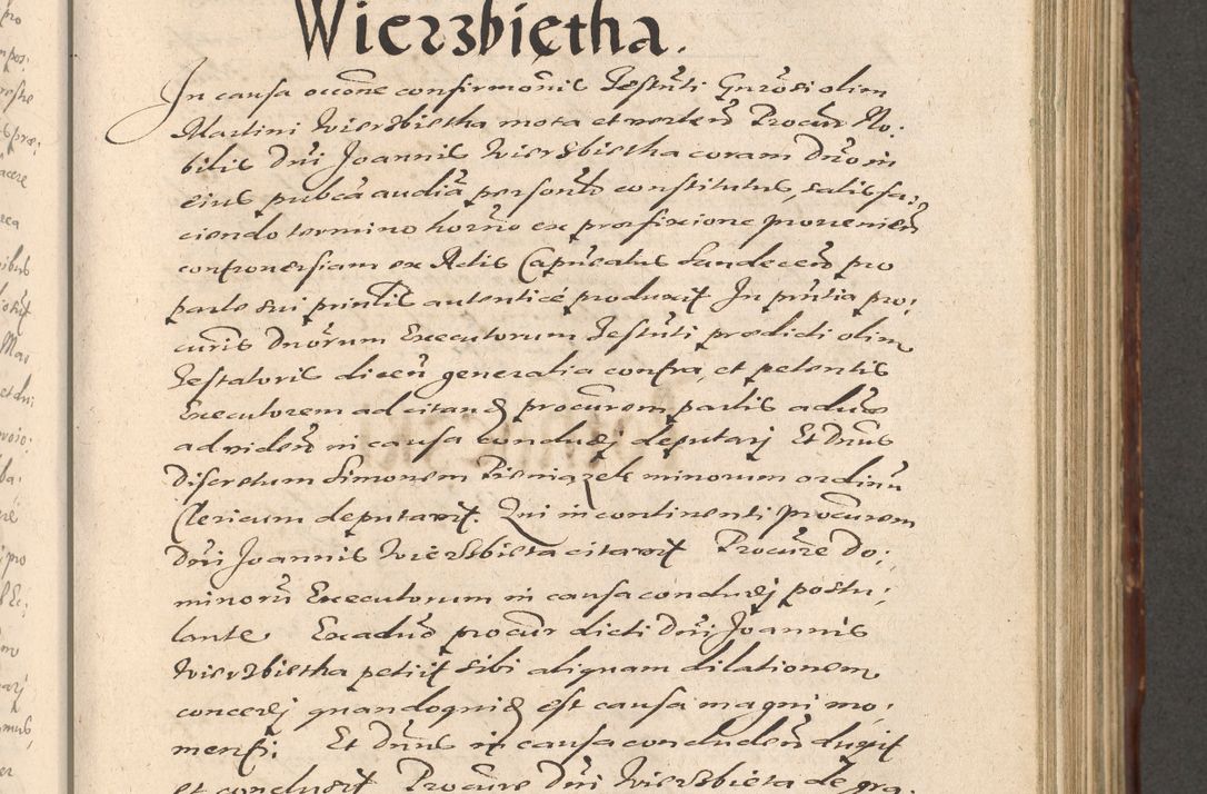 Zdjęcie nr 519 dla obiektu archiwalnego: Illustrissimo et Reverendissimo in Christo Patre Domino Domino Petro Tylicki Dei et Apostolice Sedis Gratia Episcopo Cracoviensis Duce Severiensis Acta actorum causarum sententiarum tam interloquutoriarum quam definitivarum decretorum obligationum, quietationum, recognitionum, constitutionum procuratorum etc. etc. coram Admodum Reverendo Domino Thoma Oborski I. V. Doctore Canonico Vicario in Spiritualibus et Officiali generali Cracoviensis in anno Domini Millesimo Sexcentessimo Decimoquarto Cuius Indictio duodecima Pontificus SS. D. N. D. Pauli Divina providentia Papae quinti Anno decimo foeliciter incipiunt