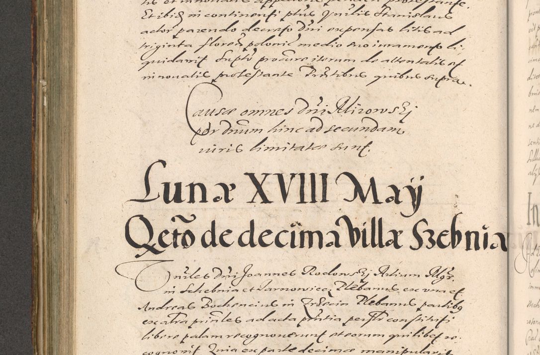 Zdjęcie nr 510 dla obiektu archiwalnego: Illustrissimo et Reverendissimo in Christo Patre Domino Domino Petro Tylicki Dei et Apostolice Sedis Gratia Episcopo Cracoviensis Duce Severiensis Acta actorum causarum sententiarum tam interloquutoriarum quam definitivarum decretorum obligationum, quietationum, recognitionum, constitutionum procuratorum etc. etc. coram Admodum Reverendo Domino Thoma Oborski I. V. Doctore Canonico Vicario in Spiritualibus et Officiali generali Cracoviensis in anno Domini Millesimo Sexcentessimo Decimoquarto Cuius Indictio duodecima Pontificus SS. D. N. D. Pauli Divina providentia Papae quinti Anno decimo foeliciter incipiunt