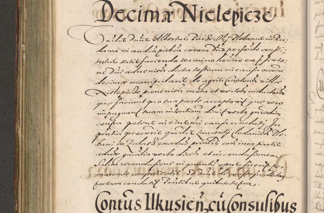Zdjęcie nr 474 dla obiektu archiwalnego: Illustrissimo et Reverendissimo in Christo Patre Domino Domino Petro Tylicki Dei et Apostolice Sedis Gratia Episcopo Cracoviensis Duce Severiensis Acta actorum causarum sententiarum tam interloquutoriarum quam definitivarum decretorum obligationum, quietationum, recognitionum, constitutionum procuratorum etc. etc. coram Admodum Reverendo Domino Thoma Oborski I. V. Doctore Canonico Vicario in Spiritualibus et Officiali generali Cracoviensis in anno Domini Millesimo Sexcentessimo Decimoquarto Cuius Indictio duodecima Pontificus SS. D. N. D. Pauli Divina providentia Papae quinti Anno decimo foeliciter incipiunt
