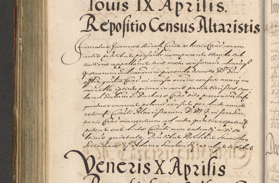 Zdjęcie nr 472 dla obiektu archiwalnego: Illustrissimo et Reverendissimo in Christo Patre Domino Domino Petro Tylicki Dei et Apostolice Sedis Gratia Episcopo Cracoviensis Duce Severiensis Acta actorum causarum sententiarum tam interloquutoriarum quam definitivarum decretorum obligationum, quietationum, recognitionum, constitutionum procuratorum etc. etc. coram Admodum Reverendo Domino Thoma Oborski I. V. Doctore Canonico Vicario in Spiritualibus et Officiali generali Cracoviensis in anno Domini Millesimo Sexcentessimo Decimoquarto Cuius Indictio duodecima Pontificus SS. D. N. D. Pauli Divina providentia Papae quinti Anno decimo foeliciter incipiunt