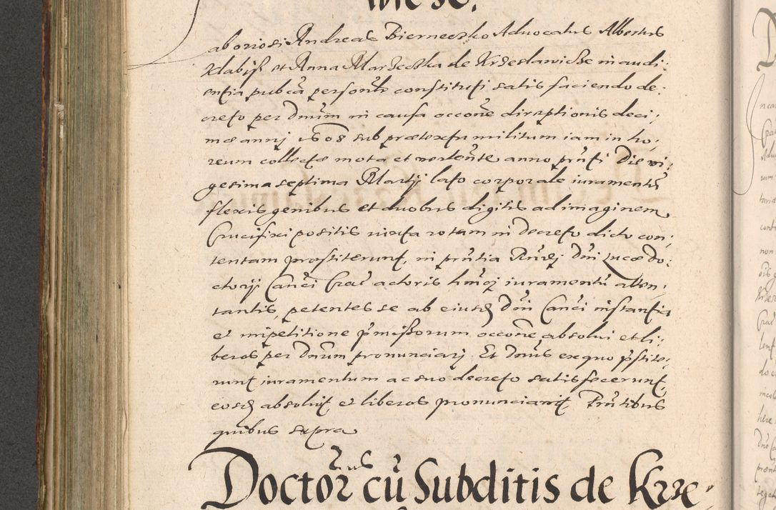 Zdjęcie nr 456 dla obiektu archiwalnego: Illustrissimo et Reverendissimo in Christo Patre Domino Domino Petro Tylicki Dei et Apostolice Sedis Gratia Episcopo Cracoviensis Duce Severiensis Acta actorum causarum sententiarum tam interloquutoriarum quam definitivarum decretorum obligationum, quietationum, recognitionum, constitutionum procuratorum etc. etc. coram Admodum Reverendo Domino Thoma Oborski I. V. Doctore Canonico Vicario in Spiritualibus et Officiali generali Cracoviensis in anno Domini Millesimo Sexcentessimo Decimoquarto Cuius Indictio duodecima Pontificus SS. D. N. D. Pauli Divina providentia Papae quinti Anno decimo foeliciter incipiunt