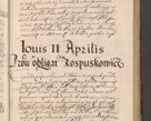 Zdjęcie nr 443 dla obiektu archiwalnego: Illustrissimo et Reverendissimo in Christo Patre Domino Domino Petro Tylicki Dei et Apostolice Sedis Gratia Episcopo Cracoviensis Duce Severiensis Acta actorum causarum sententiarum tam interloquutoriarum quam definitivarum decretorum obligationum, quietationum, recognitionum, constitutionum procuratorum etc. etc. coram Admodum Reverendo Domino Thoma Oborski I. V. Doctore Canonico Vicario in Spiritualibus et Officiali generali Cracoviensis in anno Domini Millesimo Sexcentessimo Decimoquarto Cuius Indictio duodecima Pontificus SS. D. N. D. Pauli Divina providentia Papae quinti Anno decimo foeliciter incipiunt