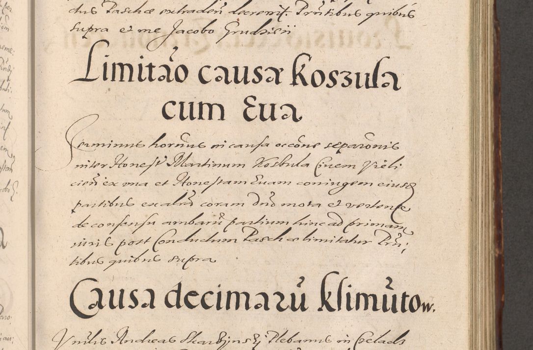 Zdjęcie nr 437 dla obiektu archiwalnego: Illustrissimo et Reverendissimo in Christo Patre Domino Domino Petro Tylicki Dei et Apostolice Sedis Gratia Episcopo Cracoviensis Duce Severiensis Acta actorum causarum sententiarum tam interloquutoriarum quam definitivarum decretorum obligationum, quietationum, recognitionum, constitutionum procuratorum etc. etc. coram Admodum Reverendo Domino Thoma Oborski I. V. Doctore Canonico Vicario in Spiritualibus et Officiali generali Cracoviensis in anno Domini Millesimo Sexcentessimo Decimoquarto Cuius Indictio duodecima Pontificus SS. D. N. D. Pauli Divina providentia Papae quinti Anno decimo foeliciter incipiunt