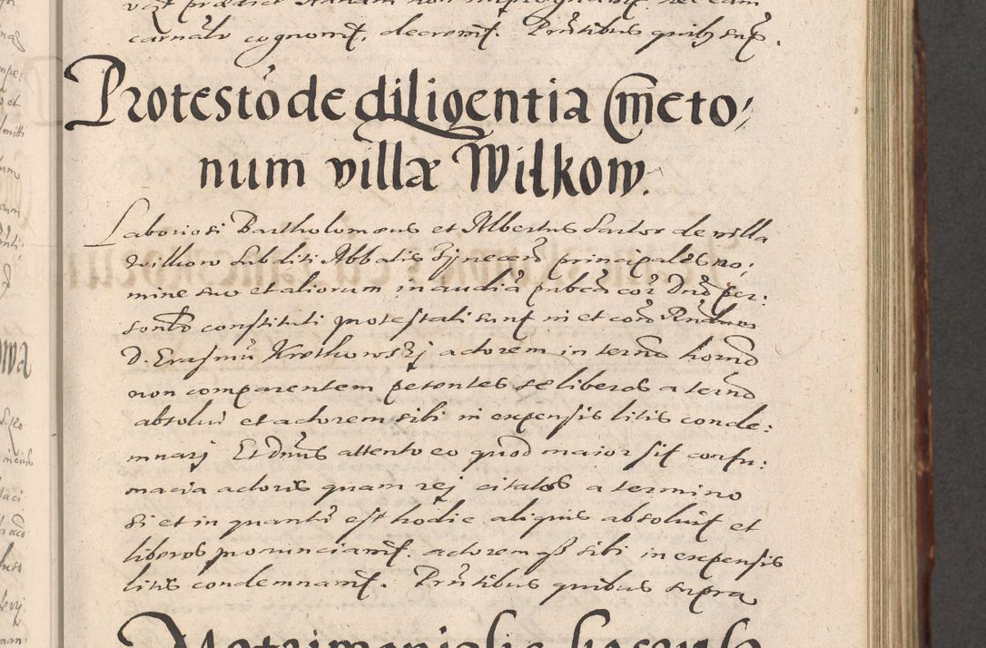 Zdjęcie nr 405 dla obiektu archiwalnego: Illustrissimo et Reverendissimo in Christo Patre Domino Domino Petro Tylicki Dei et Apostolice Sedis Gratia Episcopo Cracoviensis Duce Severiensis Acta actorum causarum sententiarum tam interloquutoriarum quam definitivarum decretorum obligationum, quietationum, recognitionum, constitutionum procuratorum etc. etc. coram Admodum Reverendo Domino Thoma Oborski I. V. Doctore Canonico Vicario in Spiritualibus et Officiali generali Cracoviensis in anno Domini Millesimo Sexcentessimo Decimoquarto Cuius Indictio duodecima Pontificus SS. D. N. D. Pauli Divina providentia Papae quinti Anno decimo foeliciter incipiunt
