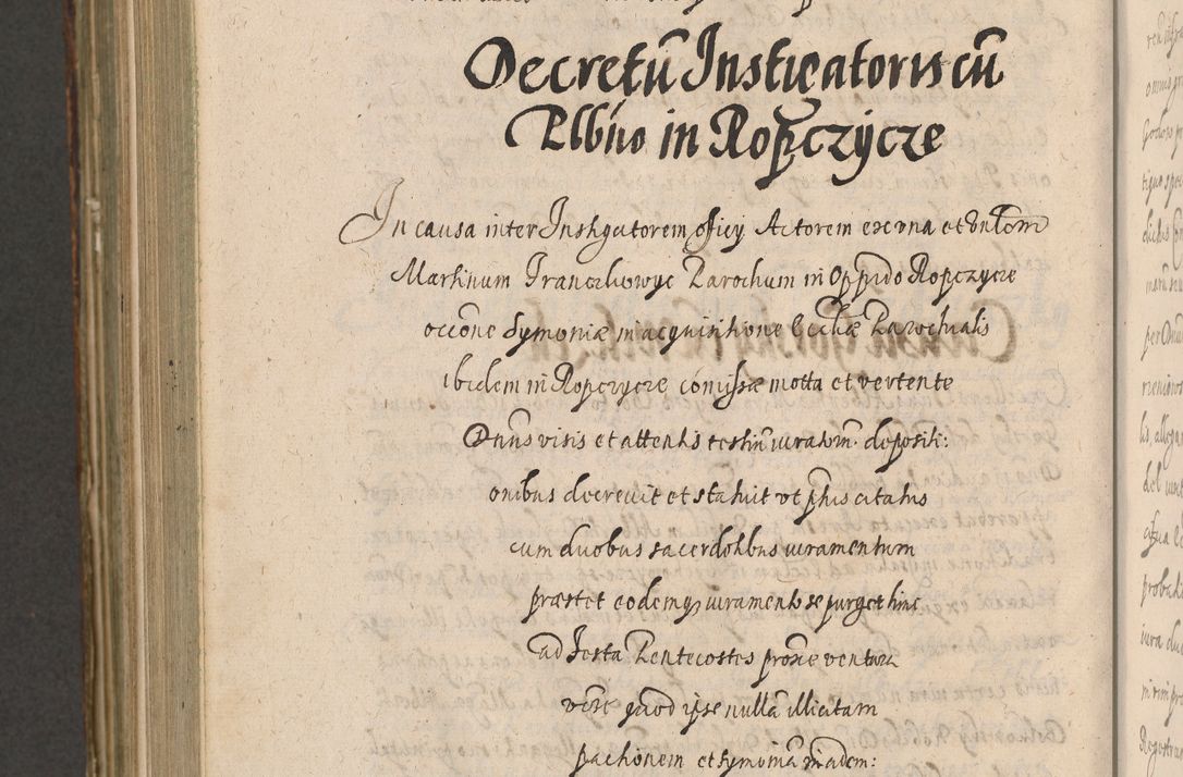 Zdjęcie nr 1166 dla obiektu archiwalnego: Illustrissimo et Reverendissimo in Christo Patre Domino Domino Petro Tylicki Dei et Apostolice Sedis Gratia Episcopo Cracoviensis Duce Severiensis Acta actorum causarum sententiarum tam interloquutoriarum quam definitivarum decretorum obligationum, quietationum, recognitionum, constitutionum procuratorum etc. etc. coram Admodum Reverendo Domino Thoma Oborski I. V. Doctore Canonico Vicario in Spiritualibus et Officiali generali Cracoviensis in anno Domini Millesimo Sexcentessimo Decimoquarto Cuius Indictio duodecima Pontificus SS. D. N. D. Pauli Divina providentia Papae quinti Anno decimo foeliciter incipiunt