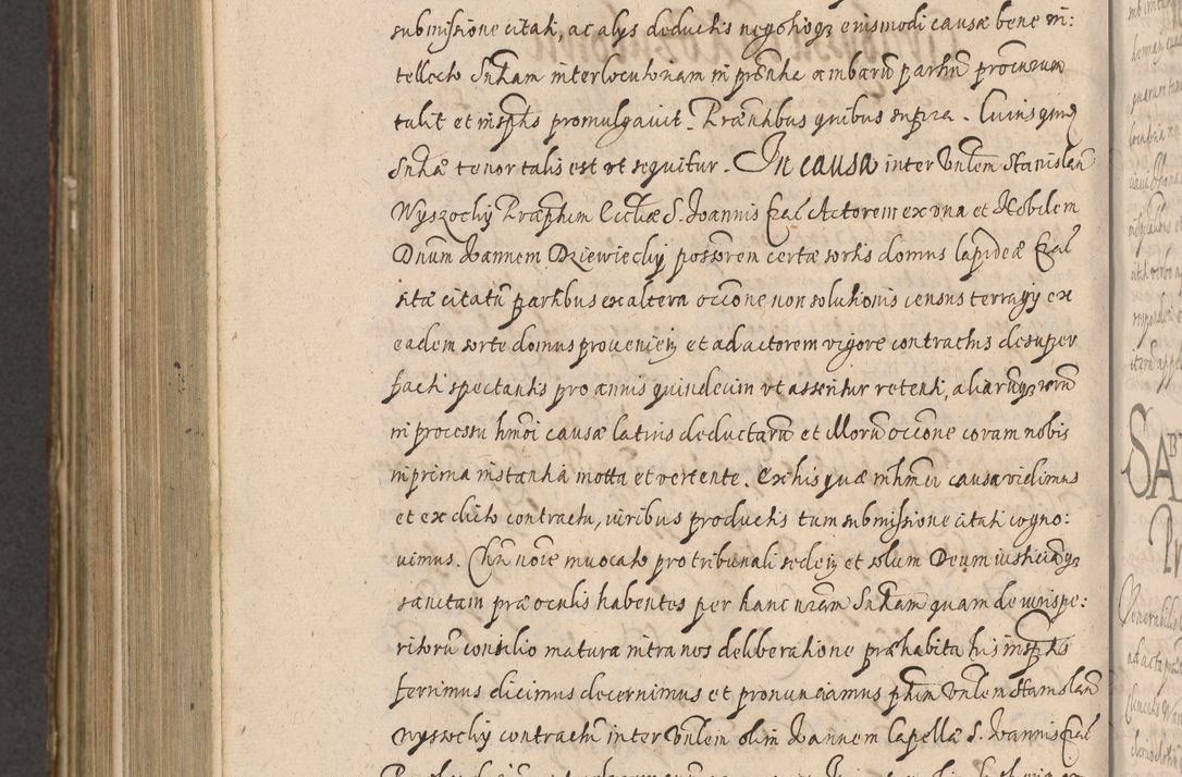 Zdjęcie nr 1142 dla obiektu archiwalnego: Illustrissimo et Reverendissimo in Christo Patre Domino Domino Petro Tylicki Dei et Apostolice Sedis Gratia Episcopo Cracoviensis Duce Severiensis Acta actorum causarum sententiarum tam interloquutoriarum quam definitivarum decretorum obligationum, quietationum, recognitionum, constitutionum procuratorum etc. etc. coram Admodum Reverendo Domino Thoma Oborski I. V. Doctore Canonico Vicario in Spiritualibus et Officiali generali Cracoviensis in anno Domini Millesimo Sexcentessimo Decimoquarto Cuius Indictio duodecima Pontificus SS. D. N. D. Pauli Divina providentia Papae quinti Anno decimo foeliciter incipiunt