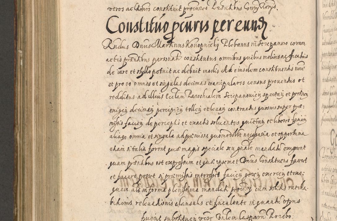 Zdjęcie nr 1138 dla obiektu archiwalnego: Illustrissimo et Reverendissimo in Christo Patre Domino Domino Petro Tylicki Dei et Apostolice Sedis Gratia Episcopo Cracoviensis Duce Severiensis Acta actorum causarum sententiarum tam interloquutoriarum quam definitivarum decretorum obligationum, quietationum, recognitionum, constitutionum procuratorum etc. etc. coram Admodum Reverendo Domino Thoma Oborski I. V. Doctore Canonico Vicario in Spiritualibus et Officiali generali Cracoviensis in anno Domini Millesimo Sexcentessimo Decimoquarto Cuius Indictio duodecima Pontificus SS. D. N. D. Pauli Divina providentia Papae quinti Anno decimo foeliciter incipiunt