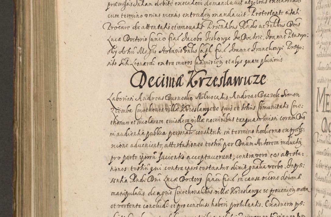 Zdjęcie nr 1128 dla obiektu archiwalnego: Illustrissimo et Reverendissimo in Christo Patre Domino Domino Petro Tylicki Dei et Apostolice Sedis Gratia Episcopo Cracoviensis Duce Severiensis Acta actorum causarum sententiarum tam interloquutoriarum quam definitivarum decretorum obligationum, quietationum, recognitionum, constitutionum procuratorum etc. etc. coram Admodum Reverendo Domino Thoma Oborski I. V. Doctore Canonico Vicario in Spiritualibus et Officiali generali Cracoviensis in anno Domini Millesimo Sexcentessimo Decimoquarto Cuius Indictio duodecima Pontificus SS. D. N. D. Pauli Divina providentia Papae quinti Anno decimo foeliciter incipiunt