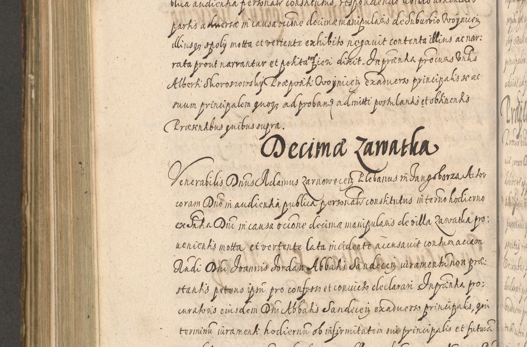 Zdjęcie nr 1124 dla obiektu archiwalnego: Illustrissimo et Reverendissimo in Christo Patre Domino Domino Petro Tylicki Dei et Apostolice Sedis Gratia Episcopo Cracoviensis Duce Severiensis Acta actorum causarum sententiarum tam interloquutoriarum quam definitivarum decretorum obligationum, quietationum, recognitionum, constitutionum procuratorum etc. etc. coram Admodum Reverendo Domino Thoma Oborski I. V. Doctore Canonico Vicario in Spiritualibus et Officiali generali Cracoviensis in anno Domini Millesimo Sexcentessimo Decimoquarto Cuius Indictio duodecima Pontificus SS. D. N. D. Pauli Divina providentia Papae quinti Anno decimo foeliciter incipiunt