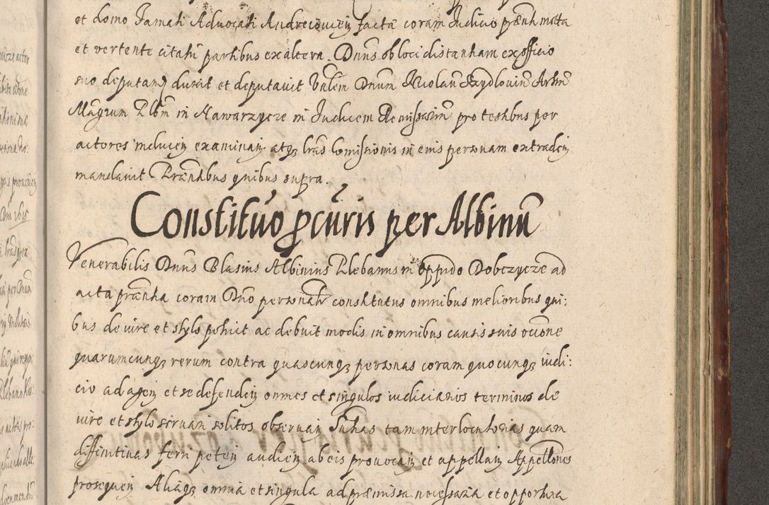 Zdjęcie nr 1111 dla obiektu archiwalnego: Illustrissimo et Reverendissimo in Christo Patre Domino Domino Petro Tylicki Dei et Apostolice Sedis Gratia Episcopo Cracoviensis Duce Severiensis Acta actorum causarum sententiarum tam interloquutoriarum quam definitivarum decretorum obligationum, quietationum, recognitionum, constitutionum procuratorum etc. etc. coram Admodum Reverendo Domino Thoma Oborski I. V. Doctore Canonico Vicario in Spiritualibus et Officiali generali Cracoviensis in anno Domini Millesimo Sexcentessimo Decimoquarto Cuius Indictio duodecima Pontificus SS. D. N. D. Pauli Divina providentia Papae quinti Anno decimo foeliciter incipiunt