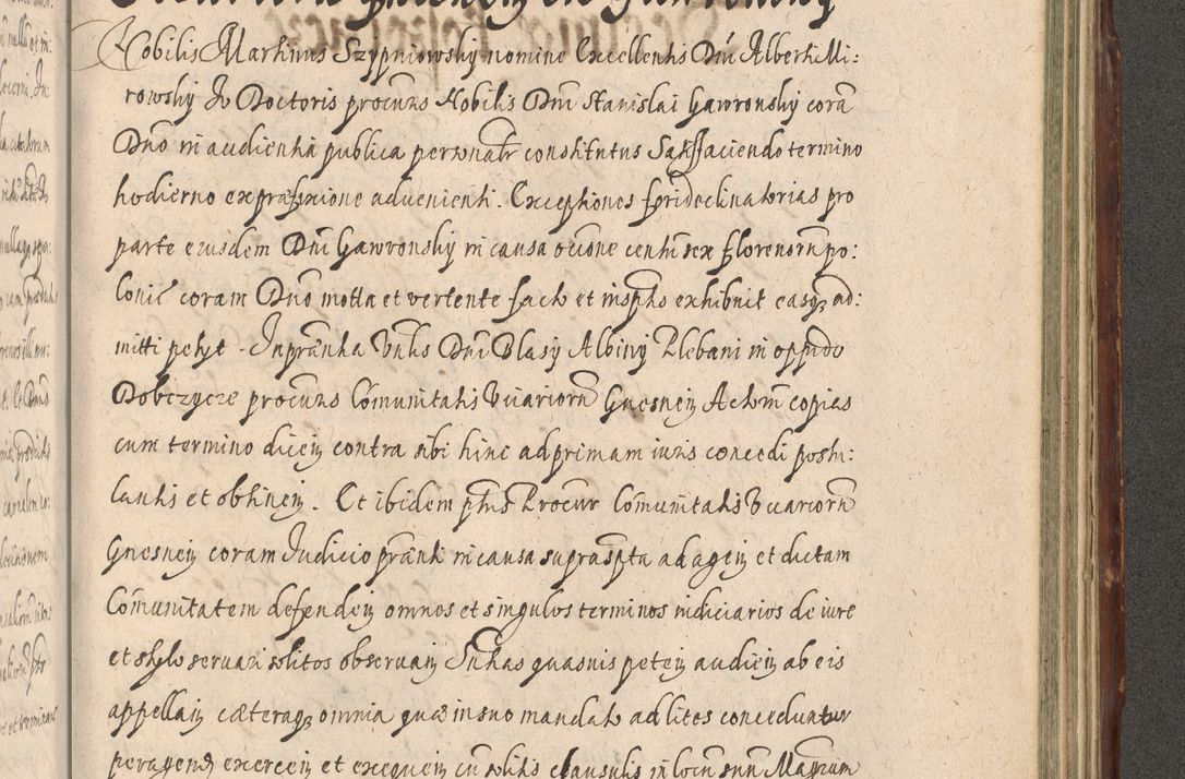Zdjęcie nr 1109 dla obiektu archiwalnego: Illustrissimo et Reverendissimo in Christo Patre Domino Domino Petro Tylicki Dei et Apostolice Sedis Gratia Episcopo Cracoviensis Duce Severiensis Acta actorum causarum sententiarum tam interloquutoriarum quam definitivarum decretorum obligationum, quietationum, recognitionum, constitutionum procuratorum etc. etc. coram Admodum Reverendo Domino Thoma Oborski I. V. Doctore Canonico Vicario in Spiritualibus et Officiali generali Cracoviensis in anno Domini Millesimo Sexcentessimo Decimoquarto Cuius Indictio duodecima Pontificus SS. D. N. D. Pauli Divina providentia Papae quinti Anno decimo foeliciter incipiunt
