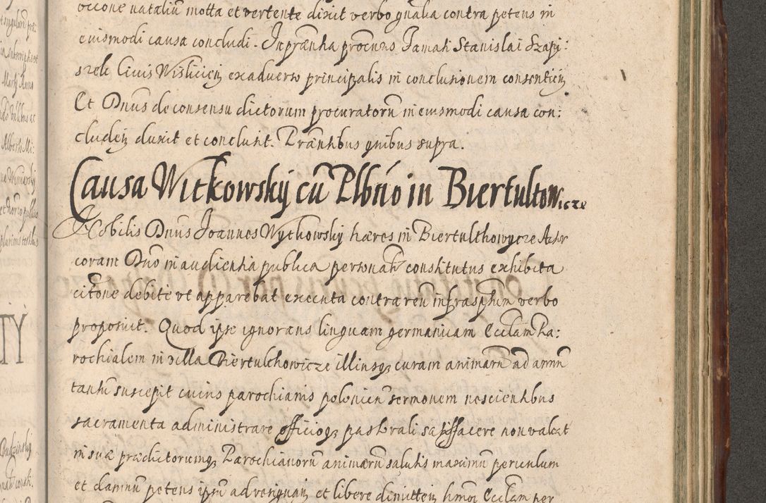 Zdjęcie nr 1105 dla obiektu archiwalnego: Illustrissimo et Reverendissimo in Christo Patre Domino Domino Petro Tylicki Dei et Apostolice Sedis Gratia Episcopo Cracoviensis Duce Severiensis Acta actorum causarum sententiarum tam interloquutoriarum quam definitivarum decretorum obligationum, quietationum, recognitionum, constitutionum procuratorum etc. etc. coram Admodum Reverendo Domino Thoma Oborski I. V. Doctore Canonico Vicario in Spiritualibus et Officiali generali Cracoviensis in anno Domini Millesimo Sexcentessimo Decimoquarto Cuius Indictio duodecima Pontificus SS. D. N. D. Pauli Divina providentia Papae quinti Anno decimo foeliciter incipiunt