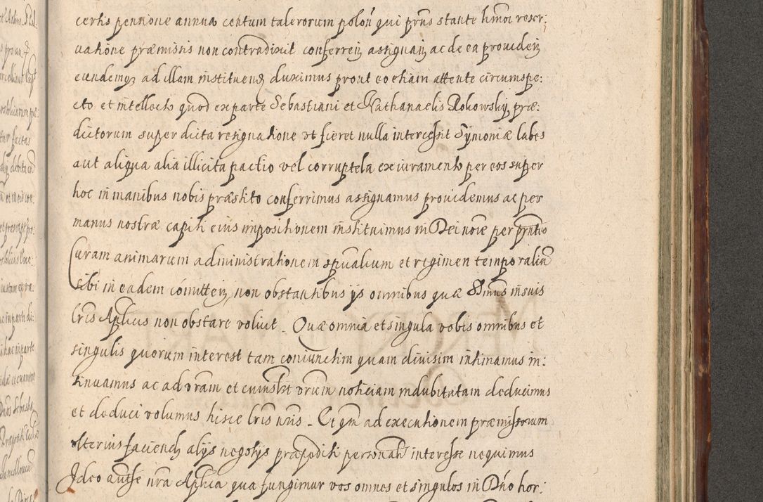 Zdjęcie nr 1103 dla obiektu archiwalnego: Illustrissimo et Reverendissimo in Christo Patre Domino Domino Petro Tylicki Dei et Apostolice Sedis Gratia Episcopo Cracoviensis Duce Severiensis Acta actorum causarum sententiarum tam interloquutoriarum quam definitivarum decretorum obligationum, quietationum, recognitionum, constitutionum procuratorum etc. etc. coram Admodum Reverendo Domino Thoma Oborski I. V. Doctore Canonico Vicario in Spiritualibus et Officiali generali Cracoviensis in anno Domini Millesimo Sexcentessimo Decimoquarto Cuius Indictio duodecima Pontificus SS. D. N. D. Pauli Divina providentia Papae quinti Anno decimo foeliciter incipiunt