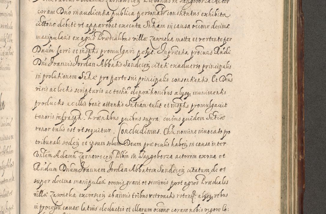 Zdjęcie nr 1085 dla obiektu archiwalnego: Illustrissimo et Reverendissimo in Christo Patre Domino Domino Petro Tylicki Dei et Apostolice Sedis Gratia Episcopo Cracoviensis Duce Severiensis Acta actorum causarum sententiarum tam interloquutoriarum quam definitivarum decretorum obligationum, quietationum, recognitionum, constitutionum procuratorum etc. etc. coram Admodum Reverendo Domino Thoma Oborski I. V. Doctore Canonico Vicario in Spiritualibus et Officiali generali Cracoviensis in anno Domini Millesimo Sexcentessimo Decimoquarto Cuius Indictio duodecima Pontificus SS. D. N. D. Pauli Divina providentia Papae quinti Anno decimo foeliciter incipiunt