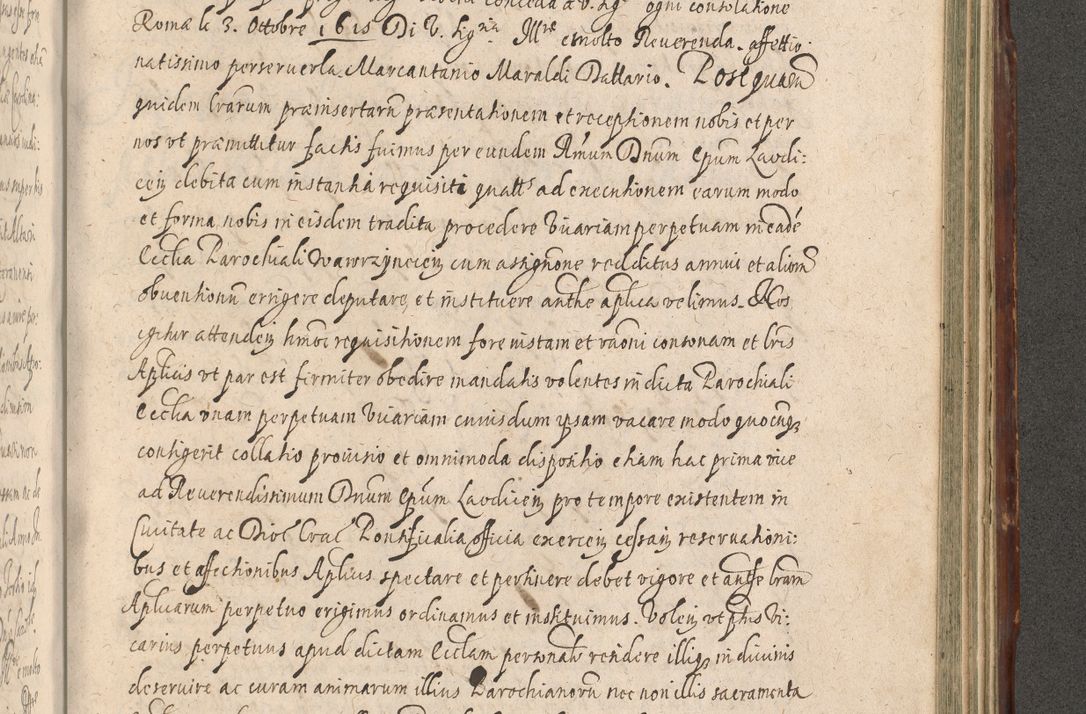 Zdjęcie nr 1071 dla obiektu archiwalnego: Illustrissimo et Reverendissimo in Christo Patre Domino Domino Petro Tylicki Dei et Apostolice Sedis Gratia Episcopo Cracoviensis Duce Severiensis Acta actorum causarum sententiarum tam interloquutoriarum quam definitivarum decretorum obligationum, quietationum, recognitionum, constitutionum procuratorum etc. etc. coram Admodum Reverendo Domino Thoma Oborski I. V. Doctore Canonico Vicario in Spiritualibus et Officiali generali Cracoviensis in anno Domini Millesimo Sexcentessimo Decimoquarto Cuius Indictio duodecima Pontificus SS. D. N. D. Pauli Divina providentia Papae quinti Anno decimo foeliciter incipiunt