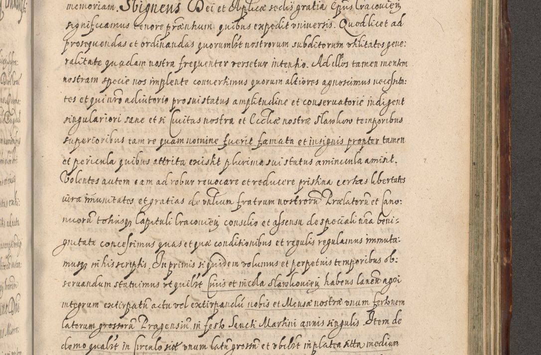 Zdjęcie nr 1043 dla obiektu archiwalnego: Illustrissimo et Reverendissimo in Christo Patre Domino Domino Petro Tylicki Dei et Apostolice Sedis Gratia Episcopo Cracoviensis Duce Severiensis Acta actorum causarum sententiarum tam interloquutoriarum quam definitivarum decretorum obligationum, quietationum, recognitionum, constitutionum procuratorum etc. etc. coram Admodum Reverendo Domino Thoma Oborski I. V. Doctore Canonico Vicario in Spiritualibus et Officiali generali Cracoviensis in anno Domini Millesimo Sexcentessimo Decimoquarto Cuius Indictio duodecima Pontificus SS. D. N. D. Pauli Divina providentia Papae quinti Anno decimo foeliciter incipiunt