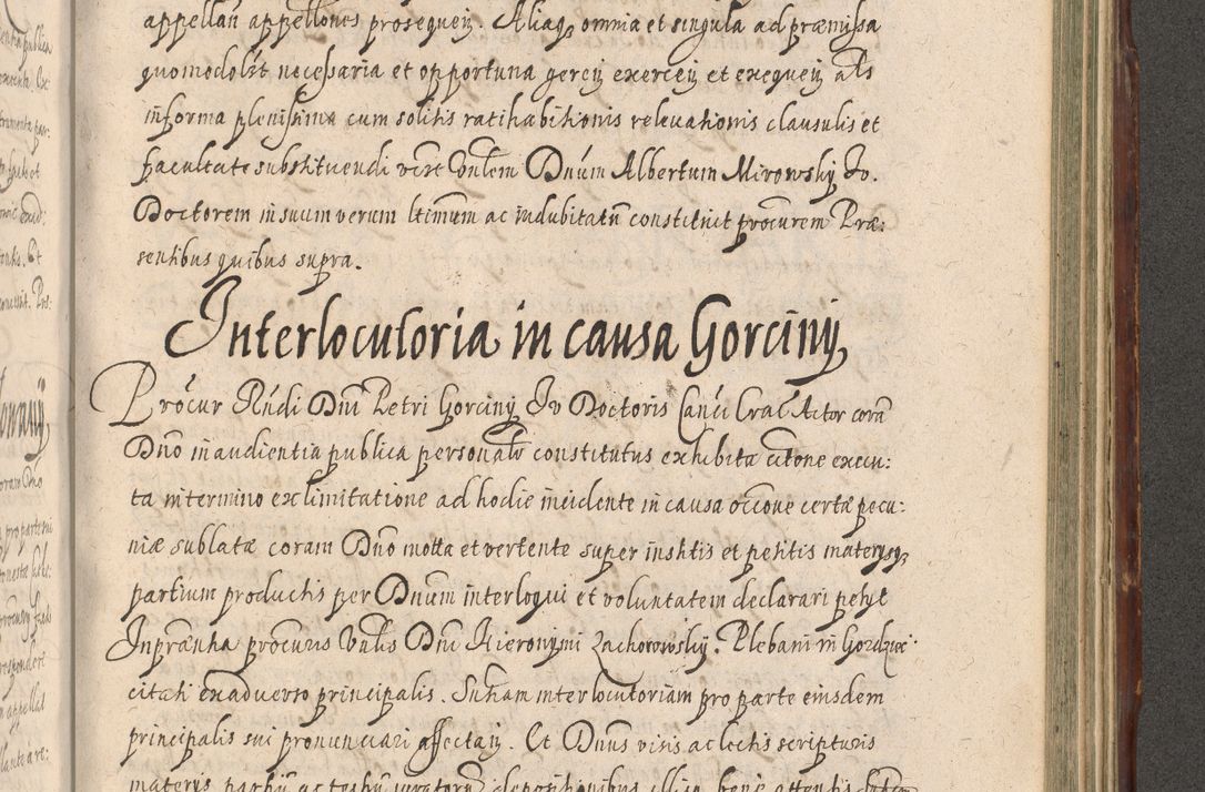 Zdjęcie nr 1039 dla obiektu archiwalnego: Illustrissimo et Reverendissimo in Christo Patre Domino Domino Petro Tylicki Dei et Apostolice Sedis Gratia Episcopo Cracoviensis Duce Severiensis Acta actorum causarum sententiarum tam interloquutoriarum quam definitivarum decretorum obligationum, quietationum, recognitionum, constitutionum procuratorum etc. etc. coram Admodum Reverendo Domino Thoma Oborski I. V. Doctore Canonico Vicario in Spiritualibus et Officiali generali Cracoviensis in anno Domini Millesimo Sexcentessimo Decimoquarto Cuius Indictio duodecima Pontificus SS. D. N. D. Pauli Divina providentia Papae quinti Anno decimo foeliciter incipiunt