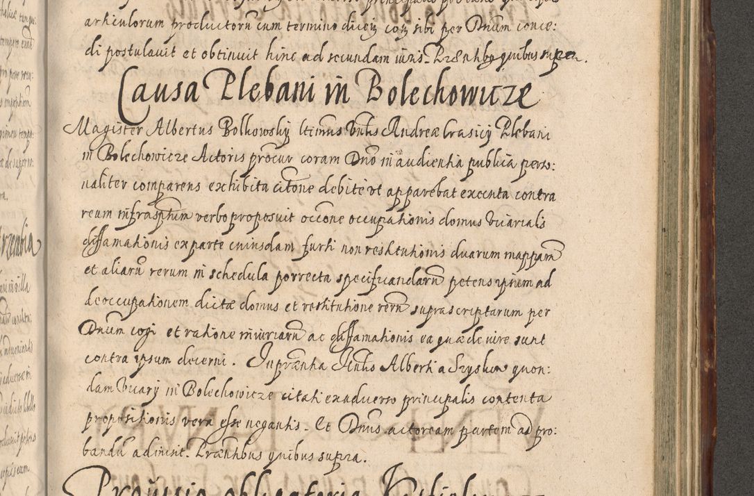 Zdjęcie nr 1027 dla obiektu archiwalnego: Illustrissimo et Reverendissimo in Christo Patre Domino Domino Petro Tylicki Dei et Apostolice Sedis Gratia Episcopo Cracoviensis Duce Severiensis Acta actorum causarum sententiarum tam interloquutoriarum quam definitivarum decretorum obligationum, quietationum, recognitionum, constitutionum procuratorum etc. etc. coram Admodum Reverendo Domino Thoma Oborski I. V. Doctore Canonico Vicario in Spiritualibus et Officiali generali Cracoviensis in anno Domini Millesimo Sexcentessimo Decimoquarto Cuius Indictio duodecima Pontificus SS. D. N. D. Pauli Divina providentia Papae quinti Anno decimo foeliciter incipiunt