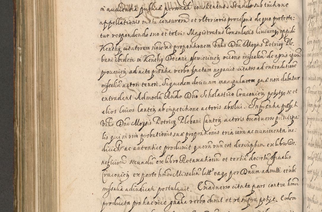 Zdjęcie nr 1012 dla obiektu archiwalnego: Illustrissimo et Reverendissimo in Christo Patre Domino Domino Petro Tylicki Dei et Apostolice Sedis Gratia Episcopo Cracoviensis Duce Severiensis Acta actorum causarum sententiarum tam interloquutoriarum quam definitivarum decretorum obligationum, quietationum, recognitionum, constitutionum procuratorum etc. etc. coram Admodum Reverendo Domino Thoma Oborski I. V. Doctore Canonico Vicario in Spiritualibus et Officiali generali Cracoviensis in anno Domini Millesimo Sexcentessimo Decimoquarto Cuius Indictio duodecima Pontificus SS. D. N. D. Pauli Divina providentia Papae quinti Anno decimo foeliciter incipiunt