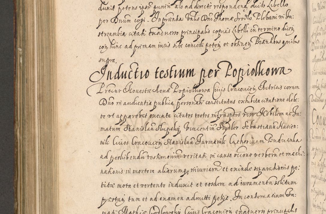 Zdjęcie nr 1008 dla obiektu archiwalnego: Illustrissimo et Reverendissimo in Christo Patre Domino Domino Petro Tylicki Dei et Apostolice Sedis Gratia Episcopo Cracoviensis Duce Severiensis Acta actorum causarum sententiarum tam interloquutoriarum quam definitivarum decretorum obligationum, quietationum, recognitionum, constitutionum procuratorum etc. etc. coram Admodum Reverendo Domino Thoma Oborski I. V. Doctore Canonico Vicario in Spiritualibus et Officiali generali Cracoviensis in anno Domini Millesimo Sexcentessimo Decimoquarto Cuius Indictio duodecima Pontificus SS. D. N. D. Pauli Divina providentia Papae quinti Anno decimo foeliciter incipiunt