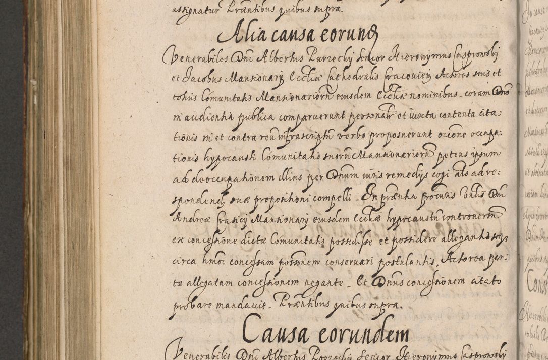 Zdjęcie nr 1004 dla obiektu archiwalnego: Illustrissimo et Reverendissimo in Christo Patre Domino Domino Petro Tylicki Dei et Apostolice Sedis Gratia Episcopo Cracoviensis Duce Severiensis Acta actorum causarum sententiarum tam interloquutoriarum quam definitivarum decretorum obligationum, quietationum, recognitionum, constitutionum procuratorum etc. etc. coram Admodum Reverendo Domino Thoma Oborski I. V. Doctore Canonico Vicario in Spiritualibus et Officiali generali Cracoviensis in anno Domini Millesimo Sexcentessimo Decimoquarto Cuius Indictio duodecima Pontificus SS. D. N. D. Pauli Divina providentia Papae quinti Anno decimo foeliciter incipiunt