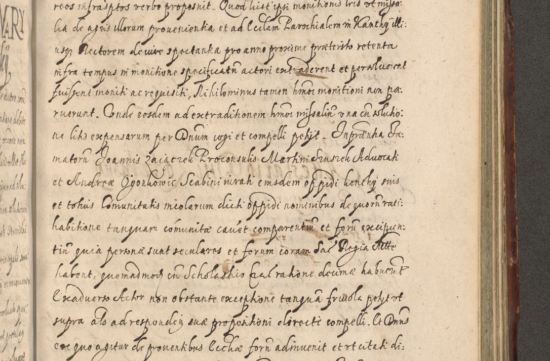 Zdjęcie nr 1001 dla obiektu archiwalnego: Illustrissimo et Reverendissimo in Christo Patre Domino Domino Petro Tylicki Dei et Apostolice Sedis Gratia Episcopo Cracoviensis Duce Severiensis Acta actorum causarum sententiarum tam interloquutoriarum quam definitivarum decretorum obligationum, quietationum, recognitionum, constitutionum procuratorum etc. etc. coram Admodum Reverendo Domino Thoma Oborski I. V. Doctore Canonico Vicario in Spiritualibus et Officiali generali Cracoviensis in anno Domini Millesimo Sexcentessimo Decimoquarto Cuius Indictio duodecima Pontificus SS. D. N. D. Pauli Divina providentia Papae quinti Anno decimo foeliciter incipiunt