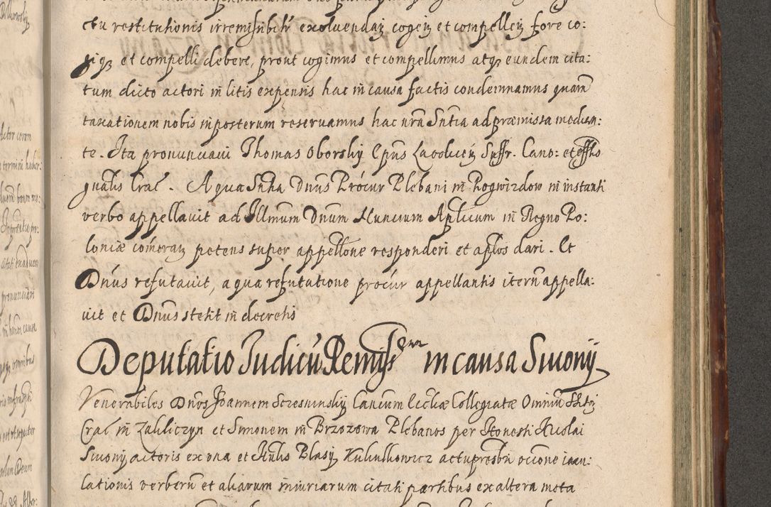 Zdjęcie nr 995 dla obiektu archiwalnego: Illustrissimo et Reverendissimo in Christo Patre Domino Domino Petro Tylicki Dei et Apostolice Sedis Gratia Episcopo Cracoviensis Duce Severiensis Acta actorum causarum sententiarum tam interloquutoriarum quam definitivarum decretorum obligationum, quietationum, recognitionum, constitutionum procuratorum etc. etc. coram Admodum Reverendo Domino Thoma Oborski I. V. Doctore Canonico Vicario in Spiritualibus et Officiali generali Cracoviensis in anno Domini Millesimo Sexcentessimo Decimoquarto Cuius Indictio duodecima Pontificus SS. D. N. D. Pauli Divina providentia Papae quinti Anno decimo foeliciter incipiunt