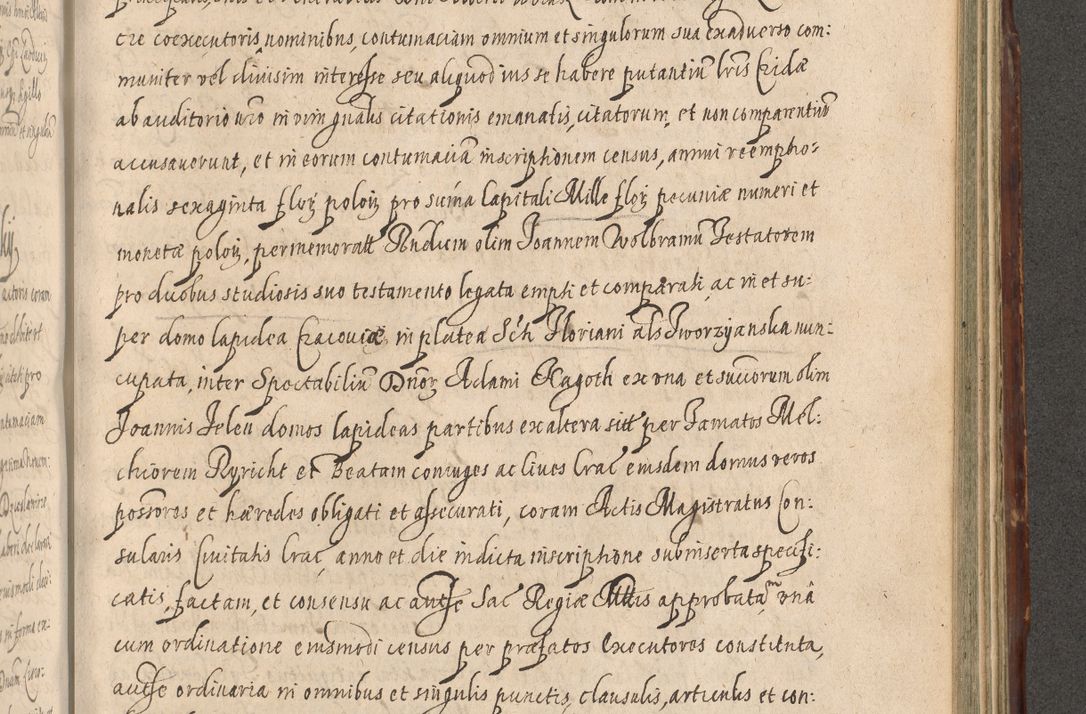 Zdjęcie nr 983 dla obiektu archiwalnego: Illustrissimo et Reverendissimo in Christo Patre Domino Domino Petro Tylicki Dei et Apostolice Sedis Gratia Episcopo Cracoviensis Duce Severiensis Acta actorum causarum sententiarum tam interloquutoriarum quam definitivarum decretorum obligationum, quietationum, recognitionum, constitutionum procuratorum etc. etc. coram Admodum Reverendo Domino Thoma Oborski I. V. Doctore Canonico Vicario in Spiritualibus et Officiali generali Cracoviensis in anno Domini Millesimo Sexcentessimo Decimoquarto Cuius Indictio duodecima Pontificus SS. D. N. D. Pauli Divina providentia Papae quinti Anno decimo foeliciter incipiunt