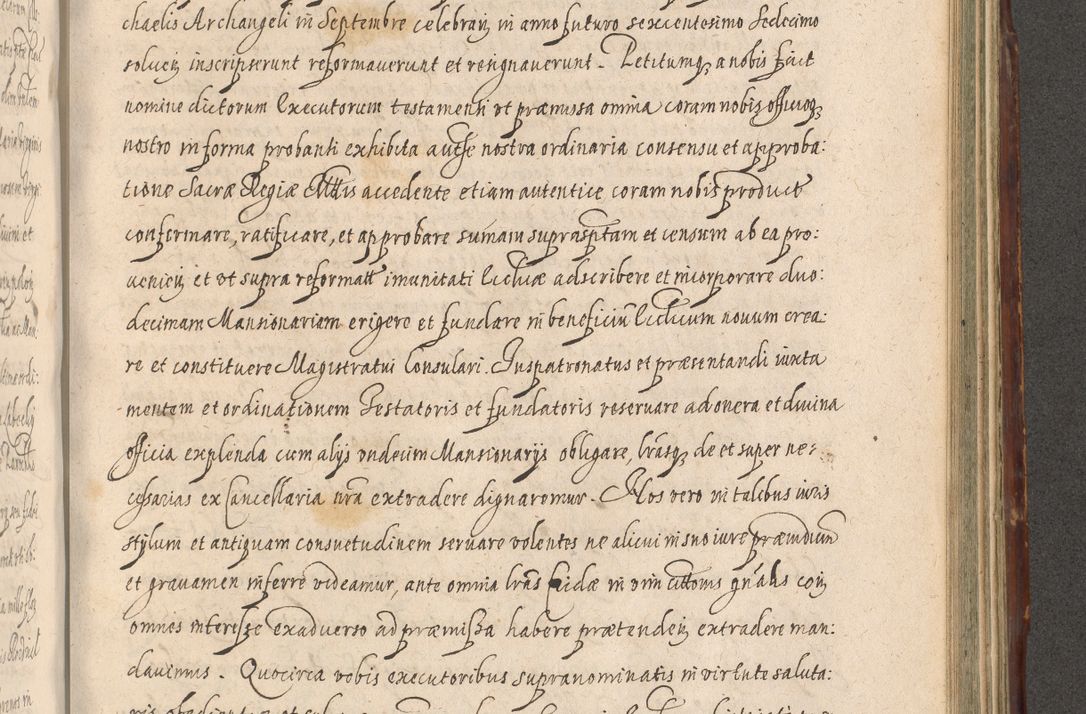 Zdjęcie nr 971 dla obiektu archiwalnego: Illustrissimo et Reverendissimo in Christo Patre Domino Domino Petro Tylicki Dei et Apostolice Sedis Gratia Episcopo Cracoviensis Duce Severiensis Acta actorum causarum sententiarum tam interloquutoriarum quam definitivarum decretorum obligationum, quietationum, recognitionum, constitutionum procuratorum etc. etc. coram Admodum Reverendo Domino Thoma Oborski I. V. Doctore Canonico Vicario in Spiritualibus et Officiali generali Cracoviensis in anno Domini Millesimo Sexcentessimo Decimoquarto Cuius Indictio duodecima Pontificus SS. D. N. D. Pauli Divina providentia Papae quinti Anno decimo foeliciter incipiunt