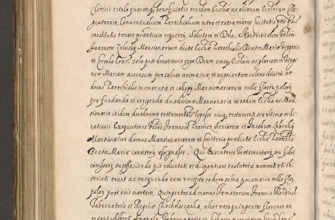Zdjęcie nr 970 dla obiektu archiwalnego: Illustrissimo et Reverendissimo in Christo Patre Domino Domino Petro Tylicki Dei et Apostolice Sedis Gratia Episcopo Cracoviensis Duce Severiensis Acta actorum causarum sententiarum tam interloquutoriarum quam definitivarum decretorum obligationum, quietationum, recognitionum, constitutionum procuratorum etc. etc. coram Admodum Reverendo Domino Thoma Oborski I. V. Doctore Canonico Vicario in Spiritualibus et Officiali generali Cracoviensis in anno Domini Millesimo Sexcentessimo Decimoquarto Cuius Indictio duodecima Pontificus SS. D. N. D. Pauli Divina providentia Papae quinti Anno decimo foeliciter incipiunt
