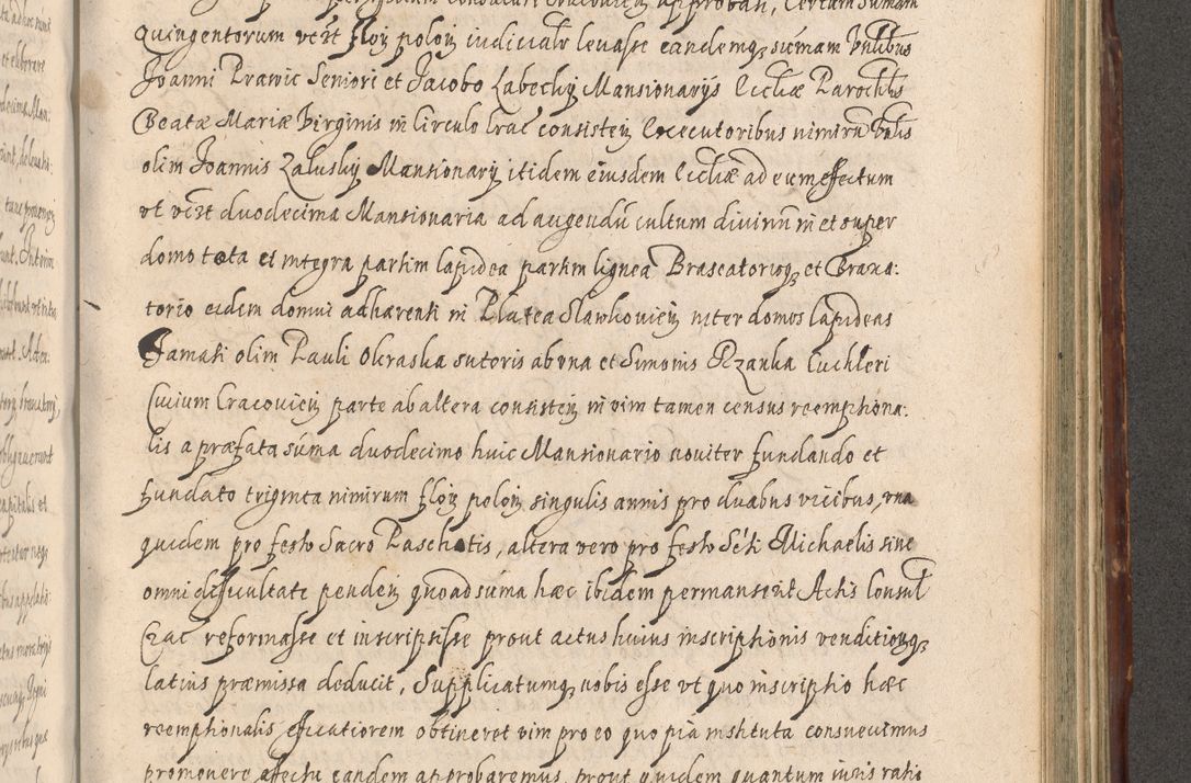 Zdjęcie nr 969 dla obiektu archiwalnego: Illustrissimo et Reverendissimo in Christo Patre Domino Domino Petro Tylicki Dei et Apostolice Sedis Gratia Episcopo Cracoviensis Duce Severiensis Acta actorum causarum sententiarum tam interloquutoriarum quam definitivarum decretorum obligationum, quietationum, recognitionum, constitutionum procuratorum etc. etc. coram Admodum Reverendo Domino Thoma Oborski I. V. Doctore Canonico Vicario in Spiritualibus et Officiali generali Cracoviensis in anno Domini Millesimo Sexcentessimo Decimoquarto Cuius Indictio duodecima Pontificus SS. D. N. D. Pauli Divina providentia Papae quinti Anno decimo foeliciter incipiunt