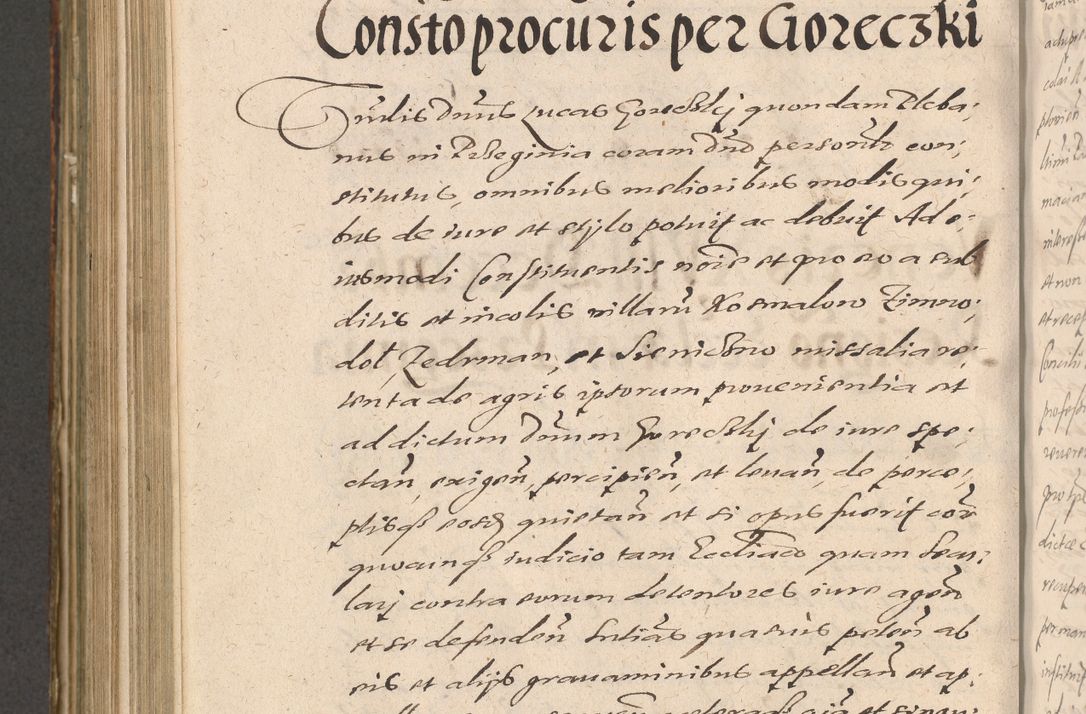 Zdjęcie nr 942 dla obiektu archiwalnego: Illustrissimo et Reverendissimo in Christo Patre Domino Domino Petro Tylicki Dei et Apostolice Sedis Gratia Episcopo Cracoviensis Duce Severiensis Acta actorum causarum sententiarum tam interloquutoriarum quam definitivarum decretorum obligationum, quietationum, recognitionum, constitutionum procuratorum etc. etc. coram Admodum Reverendo Domino Thoma Oborski I. V. Doctore Canonico Vicario in Spiritualibus et Officiali generali Cracoviensis in anno Domini Millesimo Sexcentessimo Decimoquarto Cuius Indictio duodecima Pontificus SS. D. N. D. Pauli Divina providentia Papae quinti Anno decimo foeliciter incipiunt