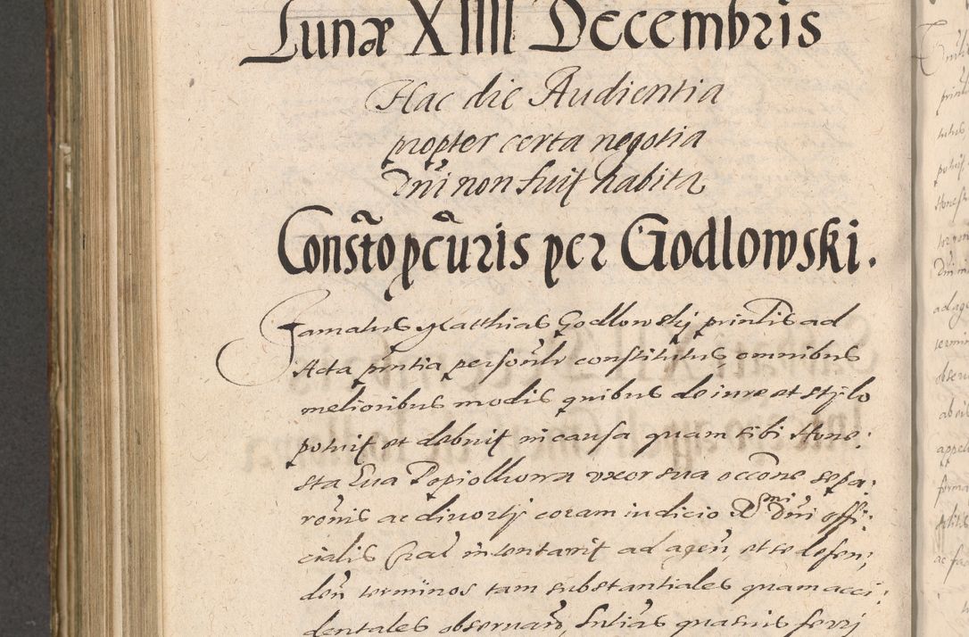 Zdjęcie nr 928 dla obiektu archiwalnego: Illustrissimo et Reverendissimo in Christo Patre Domino Domino Petro Tylicki Dei et Apostolice Sedis Gratia Episcopo Cracoviensis Duce Severiensis Acta actorum causarum sententiarum tam interloquutoriarum quam definitivarum decretorum obligationum, quietationum, recognitionum, constitutionum procuratorum etc. etc. coram Admodum Reverendo Domino Thoma Oborski I. V. Doctore Canonico Vicario in Spiritualibus et Officiali generali Cracoviensis in anno Domini Millesimo Sexcentessimo Decimoquarto Cuius Indictio duodecima Pontificus SS. D. N. D. Pauli Divina providentia Papae quinti Anno decimo foeliciter incipiunt