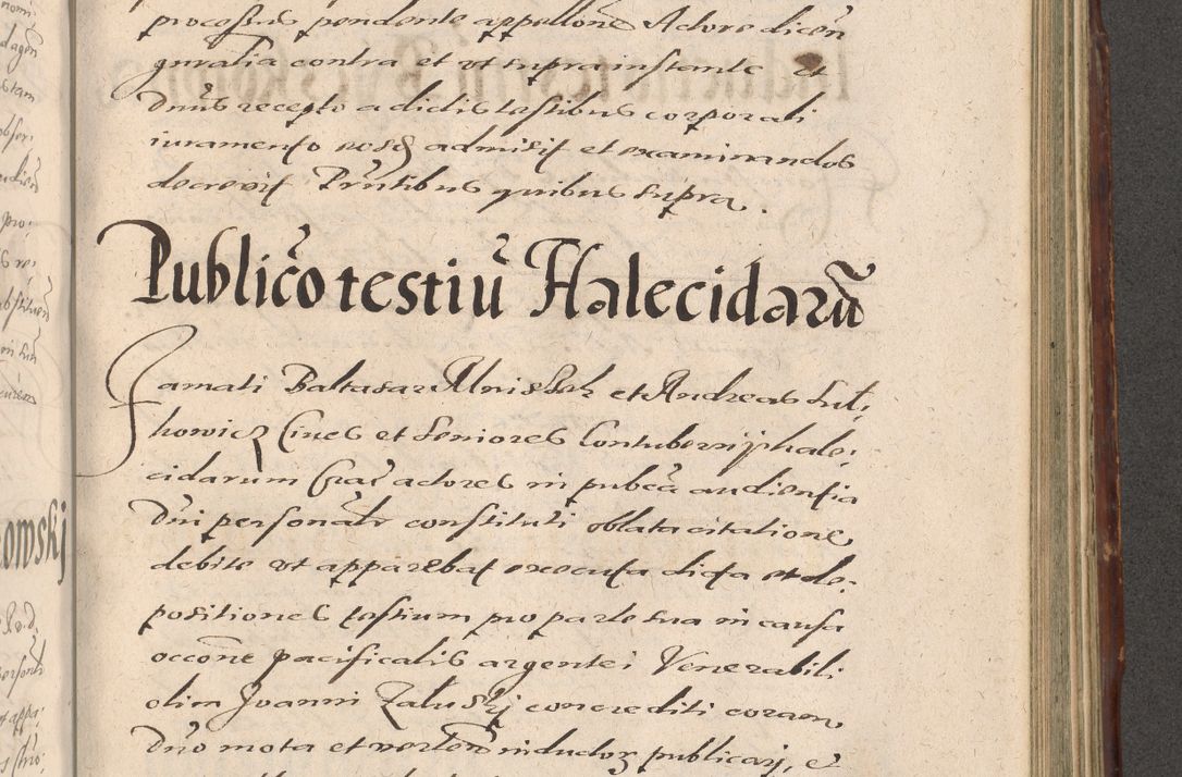 Zdjęcie nr 917 dla obiektu archiwalnego: Illustrissimo et Reverendissimo in Christo Patre Domino Domino Petro Tylicki Dei et Apostolice Sedis Gratia Episcopo Cracoviensis Duce Severiensis Acta actorum causarum sententiarum tam interloquutoriarum quam definitivarum decretorum obligationum, quietationum, recognitionum, constitutionum procuratorum etc. etc. coram Admodum Reverendo Domino Thoma Oborski I. V. Doctore Canonico Vicario in Spiritualibus et Officiali generali Cracoviensis in anno Domini Millesimo Sexcentessimo Decimoquarto Cuius Indictio duodecima Pontificus SS. D. N. D. Pauli Divina providentia Papae quinti Anno decimo foeliciter incipiunt