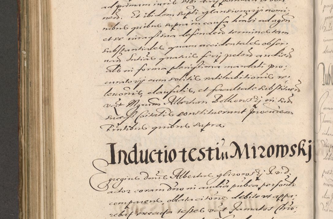 Zdjęcie nr 916 dla obiektu archiwalnego: Illustrissimo et Reverendissimo in Christo Patre Domino Domino Petro Tylicki Dei et Apostolice Sedis Gratia Episcopo Cracoviensis Duce Severiensis Acta actorum causarum sententiarum tam interloquutoriarum quam definitivarum decretorum obligationum, quietationum, recognitionum, constitutionum procuratorum etc. etc. coram Admodum Reverendo Domino Thoma Oborski I. V. Doctore Canonico Vicario in Spiritualibus et Officiali generali Cracoviensis in anno Domini Millesimo Sexcentessimo Decimoquarto Cuius Indictio duodecima Pontificus SS. D. N. D. Pauli Divina providentia Papae quinti Anno decimo foeliciter incipiunt